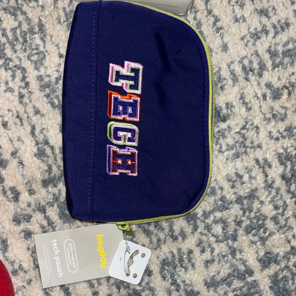 Heyday Compact Wireless Mouse - teal and purple travel bag NWT
